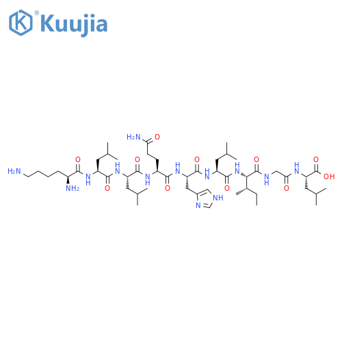 L-Leucine,L-lysyl-L-leucyl-L-leucyl-L-glutaminyl-L-histidyl-L-leucyl-L-isoleucylglycyl- structure