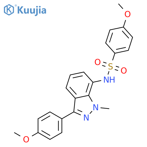 Benzenesulfonamide,4-methoxy-N-[3-(4-methoxyphenyl)-1-methyl-1H-indazol-7-yl]- structure