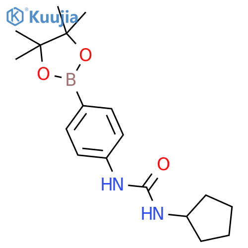 4-(3-Cyclopentyllureido)phenylboronic acid, pinacol ester structure