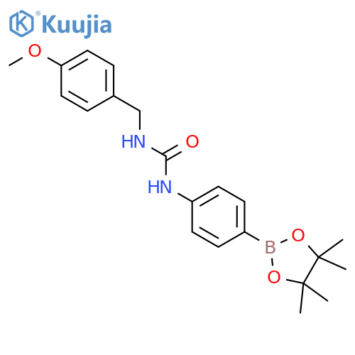 4-(3-(4-Methoxybenzyl)ureido)phenylboronic acid, pinacol ester structure