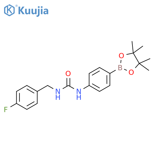 1-(4-Fluorobenzyl)-3-(4-(4，4，5，5-Tetramethyl-1，3，2-Dioxaborolan-2-Yl)Phenyl)Urea structure