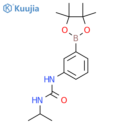1-Isopropyl-3-3-(4,4,5,5-tetramethyl-1,3,2dioxaborolan-2-yl)-phenyl-urea structure