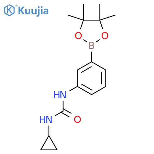 1-Cyclopropyl-3-(3-(4,4,5,5-tetramethyl-1,3,2-dioxaborolan-2-yl)phenyl)urea structure