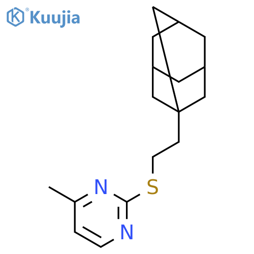 PYRIMIDINE, 4-METHYL-2-[(2-TRICYCLO[3.3.1.13,7]DEC-1-YLETHYL)THIO]- structure