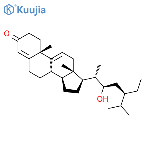 Stigmasta-4,9(11)-dien-3-one, 22-hydroxy-, (22R)- structure