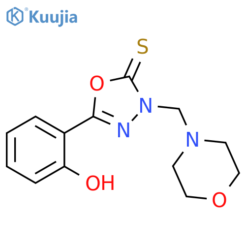 1,3,4-Oxadiazole-2(3H)-thione,5-(2-hydroxyphenyl)-3-(4-morpholinylmethyl)- structure