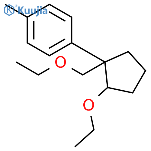 Benzene, 1-[2-ethoxy-1-(ethoxymethyl)cyclopentyl]-4-methyl- structure