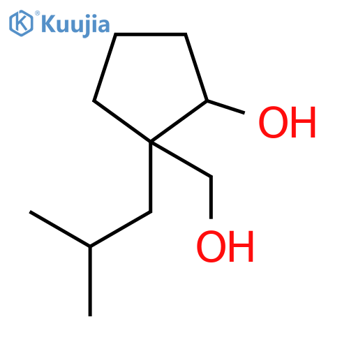 Cyclopentanemethanol, 2-hydroxy-1-(2-methylpropyl)- structure
