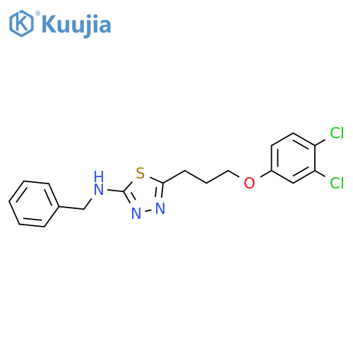 1,3,4-Thiadiazol-2-amine,5-[3-(3,4-dichlorophenoxy)propyl]-N-(phenylmethyl)- structure