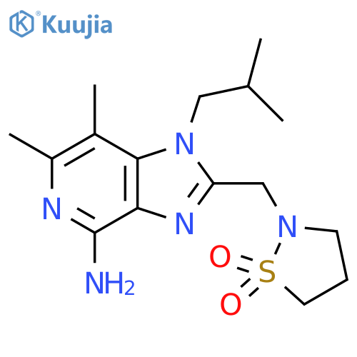 1H-Imidazo[4,5-c]pyridin-4-amine,2-[(1,1-dioxido-2-isothiazolidinyl)methyl]-6,7-dimethyl-1-(2-methylpropyl)- structure