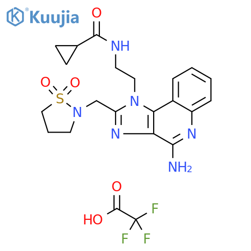 Cyclopropanecarboxamide,N-[2-[4-amino-2-[(1,1-dioxido-2-isothiazolidinyl)methyl]-1H-imidazo[4,5-c]quinolin-1-yl]ethyl]-, trifluoroacetate structure
