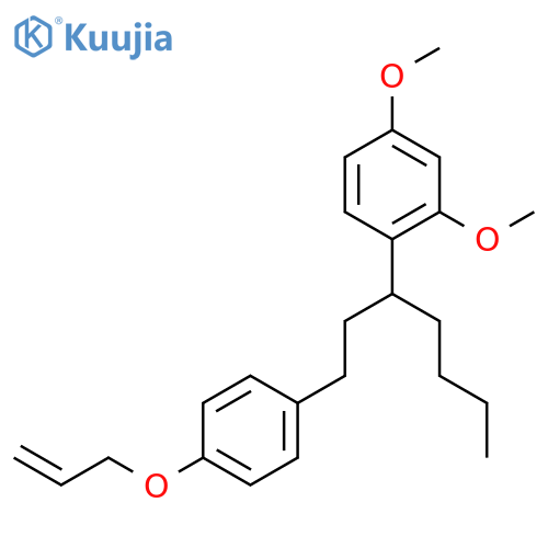Benzene, 2,4-dimethoxy-1-[1-[2-[4-(2-propenyloxy)phenyl]ethyl]pentyl]- structure