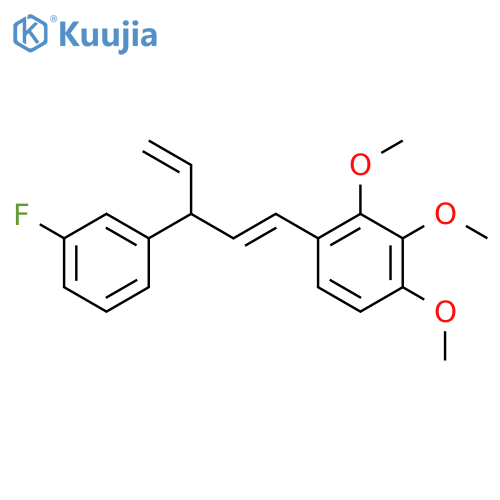 Benzene, 1-[(1E)-3-(3-fluorophenyl)-1,4-pentadienyl]-2,3,4-trimethoxy- structure