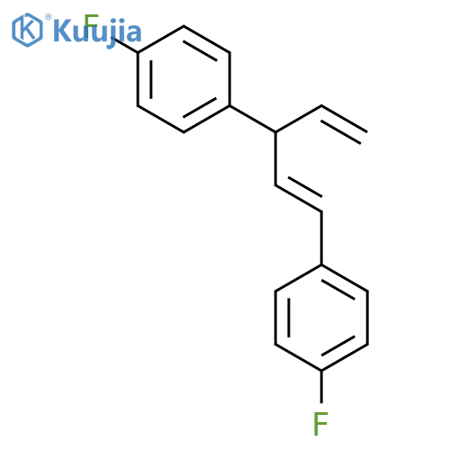 Benzene, 1,1'-[(1E)-3-ethenyl-1-propene-1,3-diyl]bis[4-fluoro- structure