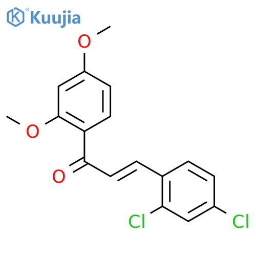 2-Propen-1-one, 3-(2,4-dichlorophenyl)-1-(2,4-dimethoxyphenyl)-, (2E)- structure