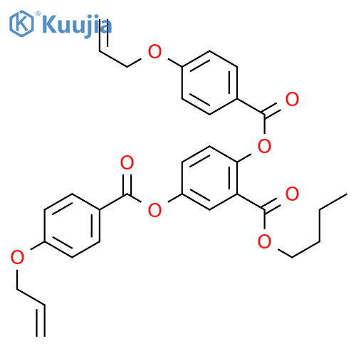 Benzoic acid, 2,5-bis[[4-(2-propenyloxy)benzoyl]oxy]-, butyl ester structure