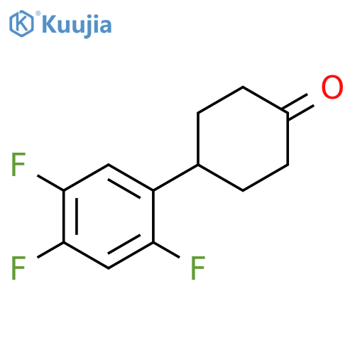 Cyclohexanone, 4-(2,4,5-trifluorophenyl)- structure