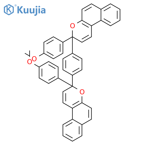 3H-Naphtho[2,1-b]pyran, 3,3'-(1,4-phenylene)bis[3-(4-methoxyphenyl)- structure