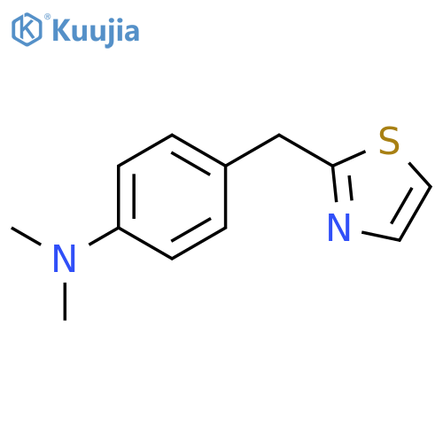 Benzenamine, N,N-dimethyl-4-(2-thiazolylmethyl)- structure
