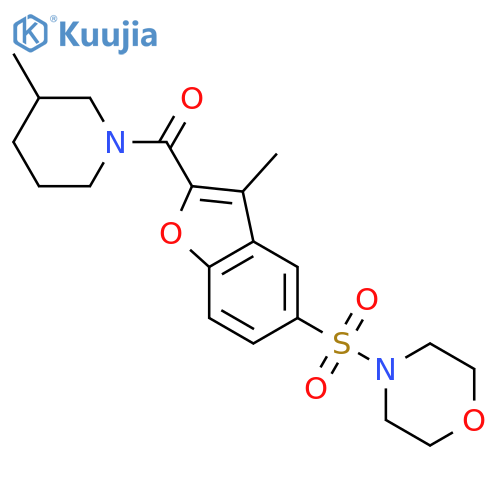Piperidine,3-methyl-1-[[3-methyl-5-(4-morpholinylsulfonyl)-2-benzofuranyl]carbonyl]- structure