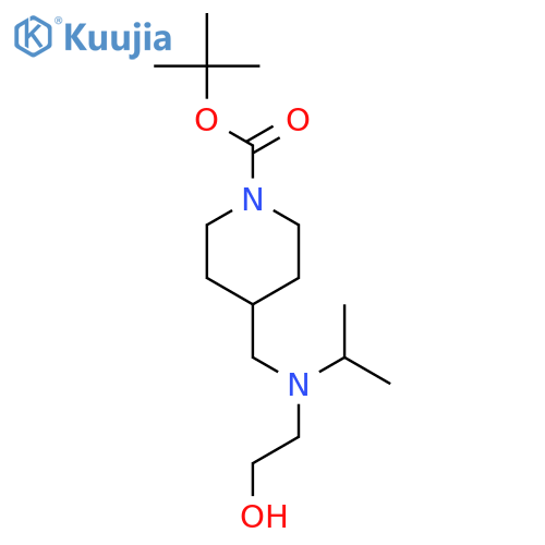 tert-butyl 4-{(2-hydroxyethyl)(propan-2-yl)aminomethyl}piperidine-1-carboxylate structure