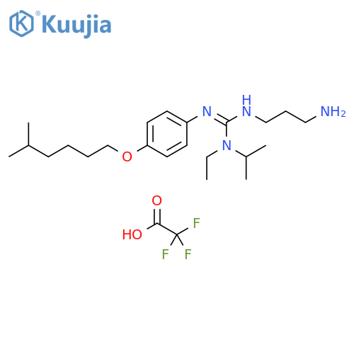 Guanidine,N'-(3-aminopropyl)-N-ethyl-N-(1-methylethyl)-N''-[4-[(5-methylhexyl)oxy]phenyl]-, bis(trifluoroacetate) structure