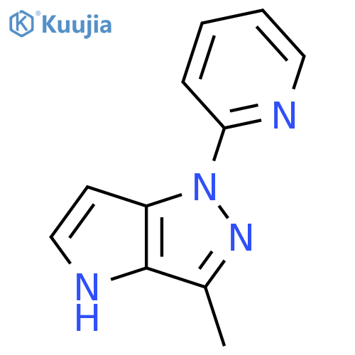 Pyrrolo[3,2-c]pyrazole, 1,4-dihydro-3-methyl-1-(2-pyridinyl)- structure
