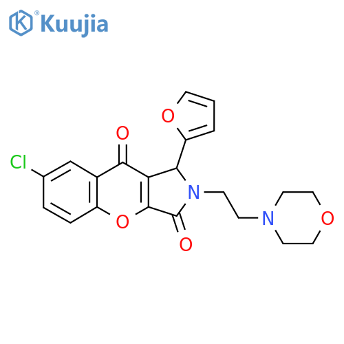 7-chloro-1-(furan-2-yl)-2-2-(morpholin-4-yl)ethyl-1H,2H,3H,9H-chromeno2,3-cpyrrole-3,9-dione structure