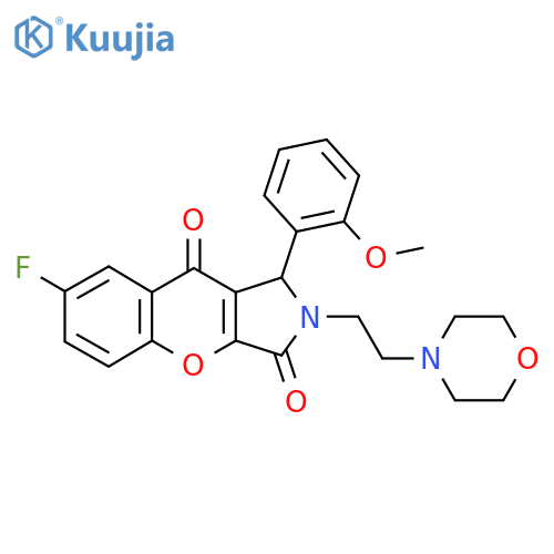 7-fluoro-1-(2-methoxyphenyl)-2-2-(morpholin-4-yl)ethyl-1H,2H,3H,9H-chromeno2,3-cpyrrole-3,9-dione structure