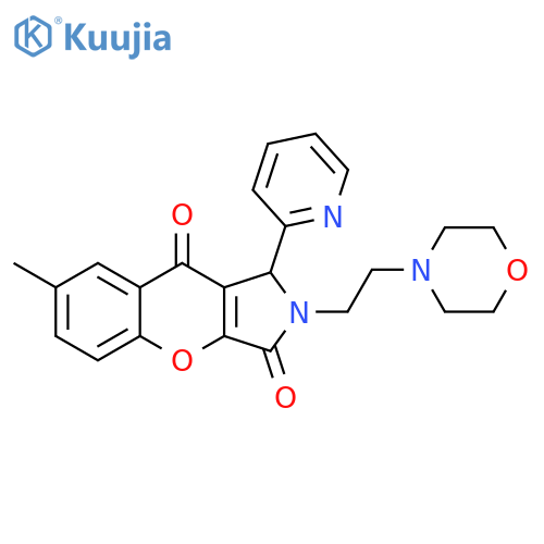 7-methyl-2-2-(morpholin-4-yl)ethyl-1-(pyridin-2-yl)-1H,2H,3H,9H-chromeno2,3-cpyrrole-3,9-dione structure