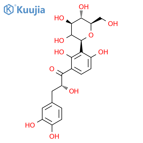 1-Propanone, 3-(3,4-dihydroxyphenyl)-1-(3-β-D-glucopyranosyl-2,4-dihydroxyphenyl)-2-hydroxy-, (2R)- structure