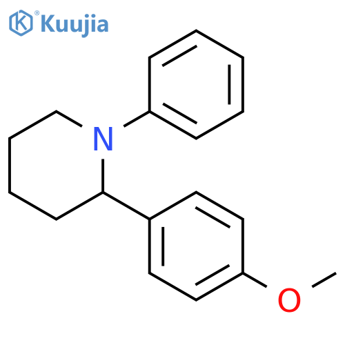 Piperidine, 2-(4-methoxyphenyl)-1-phenyl- structure