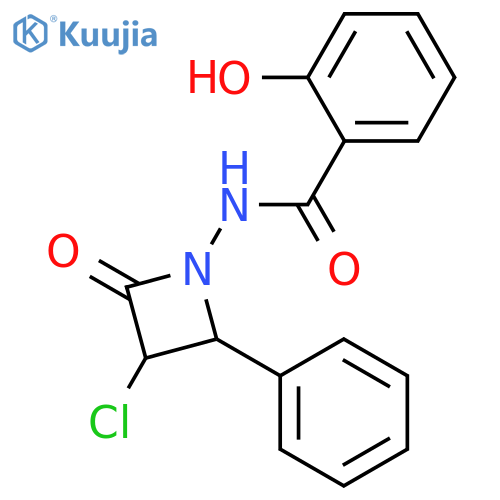 Benzamide, N-(3-chloro-2-oxo-4-phenyl-1-azetidinyl)-2-hydroxy- structure