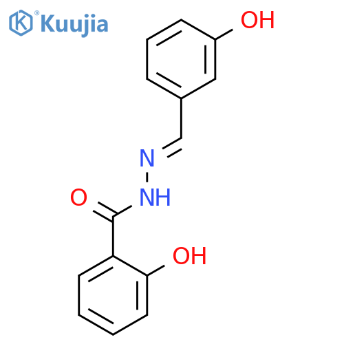 Benzoic acid, 2-hydroxy-, [(3-hydroxyphenyl)methylene]hydrazide structure