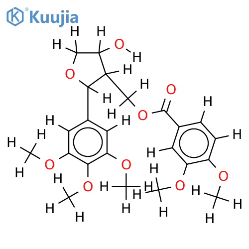 (7S,8S,10S)-[tetrahydro-4-hydroxy-2-(3,4,5-trimethoxyphenyl)furan-3-yl]methyl 3,4-dimethoxy benzoate structure