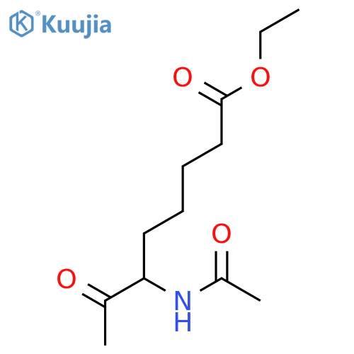 Octanoic acid, 6-(acetylamino)-7-oxo-, ethyl ester structure