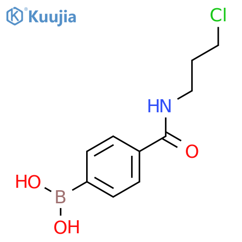 (4-((3-Chloropropyl)carbamoyl)phenyl)boronic acid structure