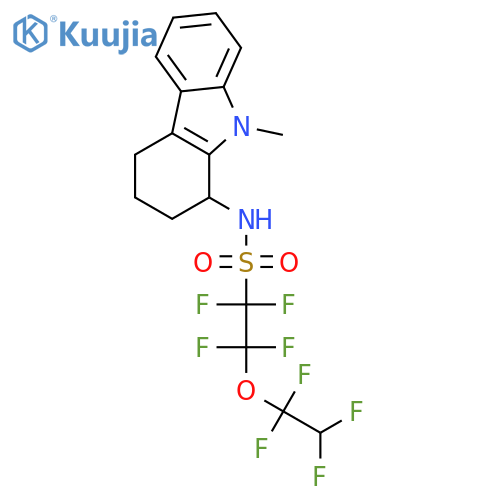 Ethanesulfonamide,1,1,2,2-tetrafluoro-2-(1,1,2,2-tetrafluoroethoxy)-N-(2,3,4,9-tetrahydro-9-methyl-1H-carbazol-1-yl)- structure