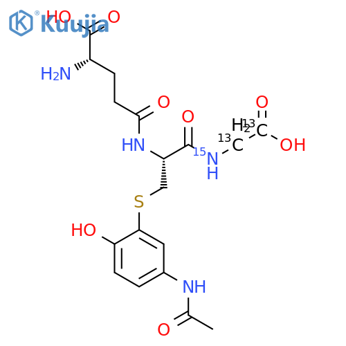 Acetaminophen Glutathione-¹³C2,¹⁵N Disodium Salt structure
