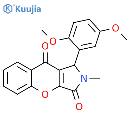 1-(2,5-dimethoxyphenyl)-2-methyl-1H,2H,3H,9H-chromeno2,3-cpyrrole-3,9-dione structure