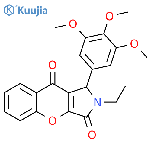 2-ethyl-1-(3,4,5-trimethoxyphenyl)-1H,2H,3H,9H-chromeno2,3-cpyrrole-3,9-dione structure