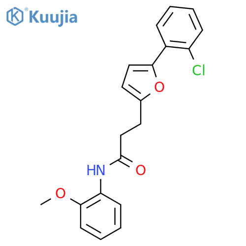 3-5-(2-chlorophenyl)furan-2-yl-N-(2-methoxyphenyl)propanamide structure