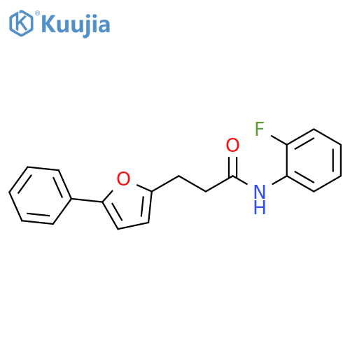 N-(2-fluorophenyl)-3-(5-phenylfuran-2-yl)propanamide structure