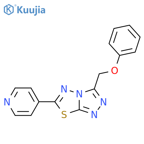 4-3-(phenoxymethyl)-1,2,4triazolo3,4-b1,3,4thiadiazol-6-ylpyridine structure