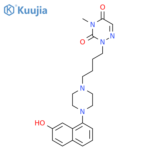 1,2,4-Triazine-3,5(2H,4H)-dione,2-[4-[4-(7-hydroxy-1-naphthalenyl)-1-piperazinyl]butyl]-4-methyl- structure