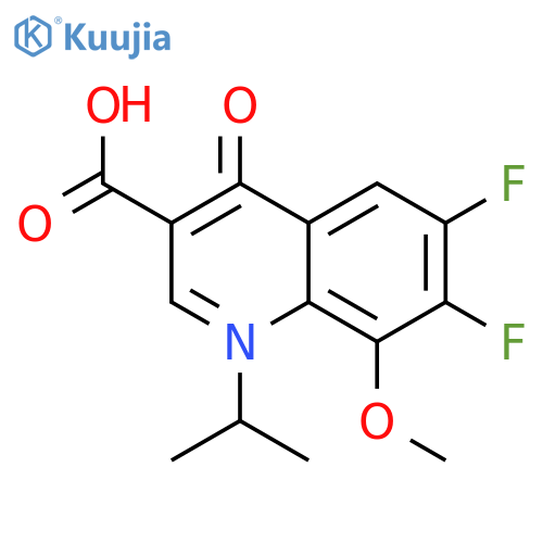 6,7-Difluoro-1-isopropyl-8-methoxy-4-oxo-1,4-dihydroquinoline-3-carboxylic acid structure