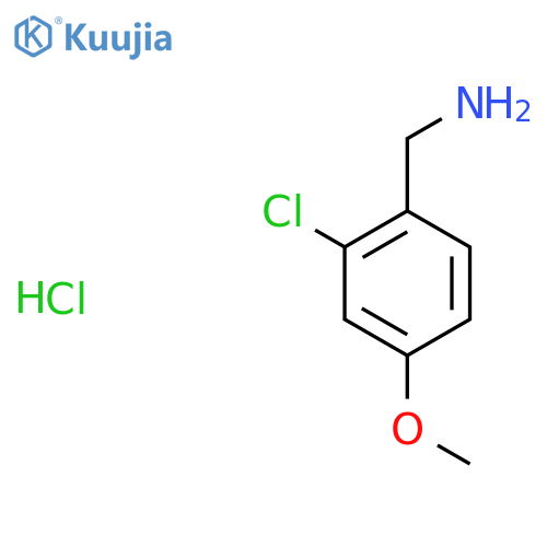 Benzenemethanamine, 2-chloro-4-methoxy-, hydrochloride structure