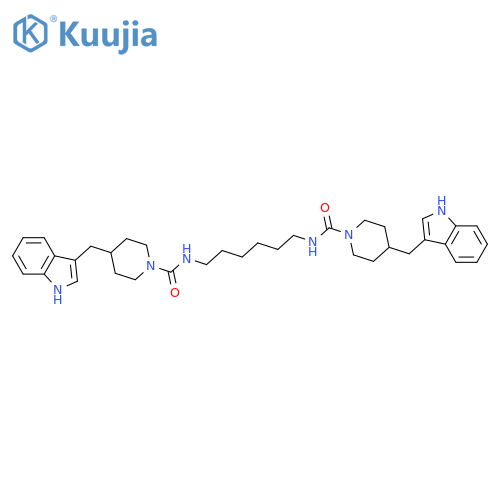 1-Piperidinecarboxamide,N,N'-1,6-hexanediylbis[4-(1H-indol-3-ylmethyl)- structure