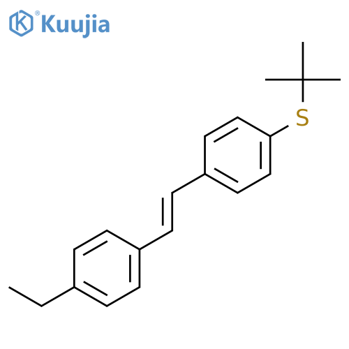 Benzene, 1-[(1,1-dimethylethyl)thio]-4-[(1E)-2-(4-ethylphenyl)ethenyl]- structure