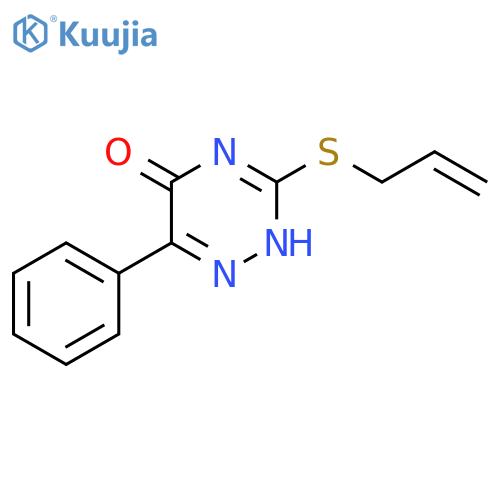 1,2,4-TRIAZIN-5(2H)-ONE, 6-PHENYL-3-(2-PROPENYLTHIO)- structure